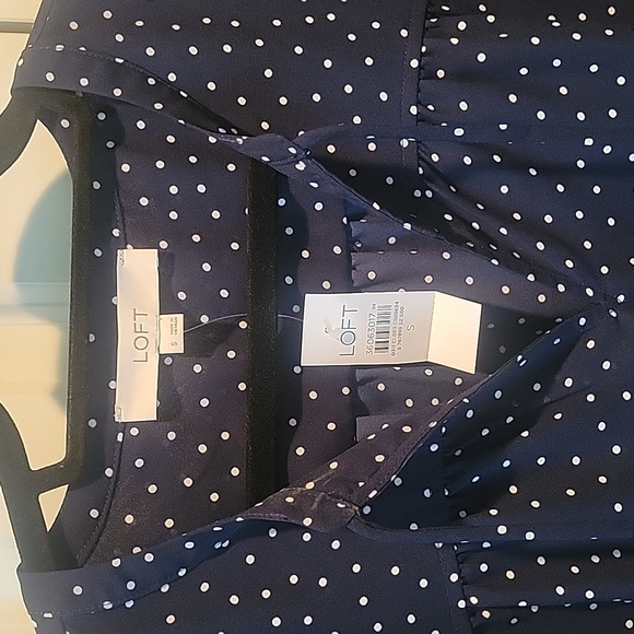 Loft Dotted Ruffle Cuff BlouseDotted Ruffle Cuff Blouse - Picture 5 of 6